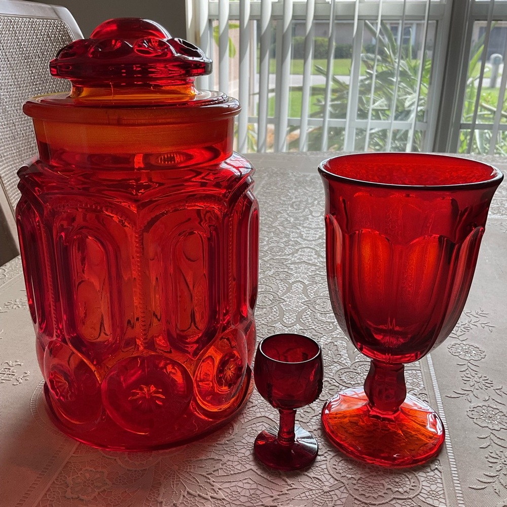 Canister Moon & Star LE Smith Amberina + Goblet (cordial sold) - Picture 2 of 3